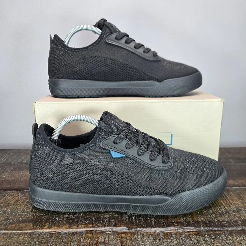 Vessi Weekend 1.5 Sneaker Womens Size 7 Waterproof Shoes Asphalt Black Black